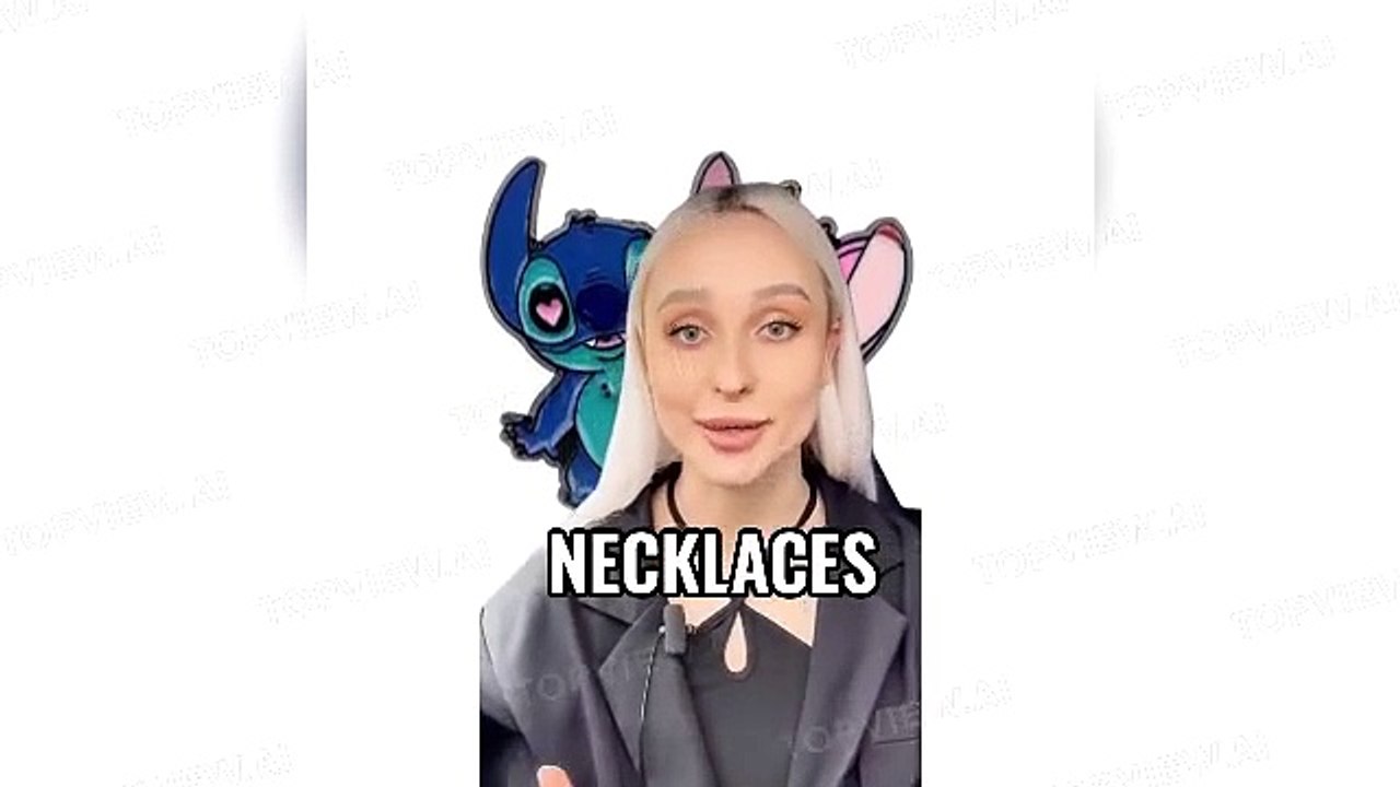 Disney Lilo & Stitch Necklace Stainless Steel Stitching Cute Figure Stitch Heart Pendant Neck Chain