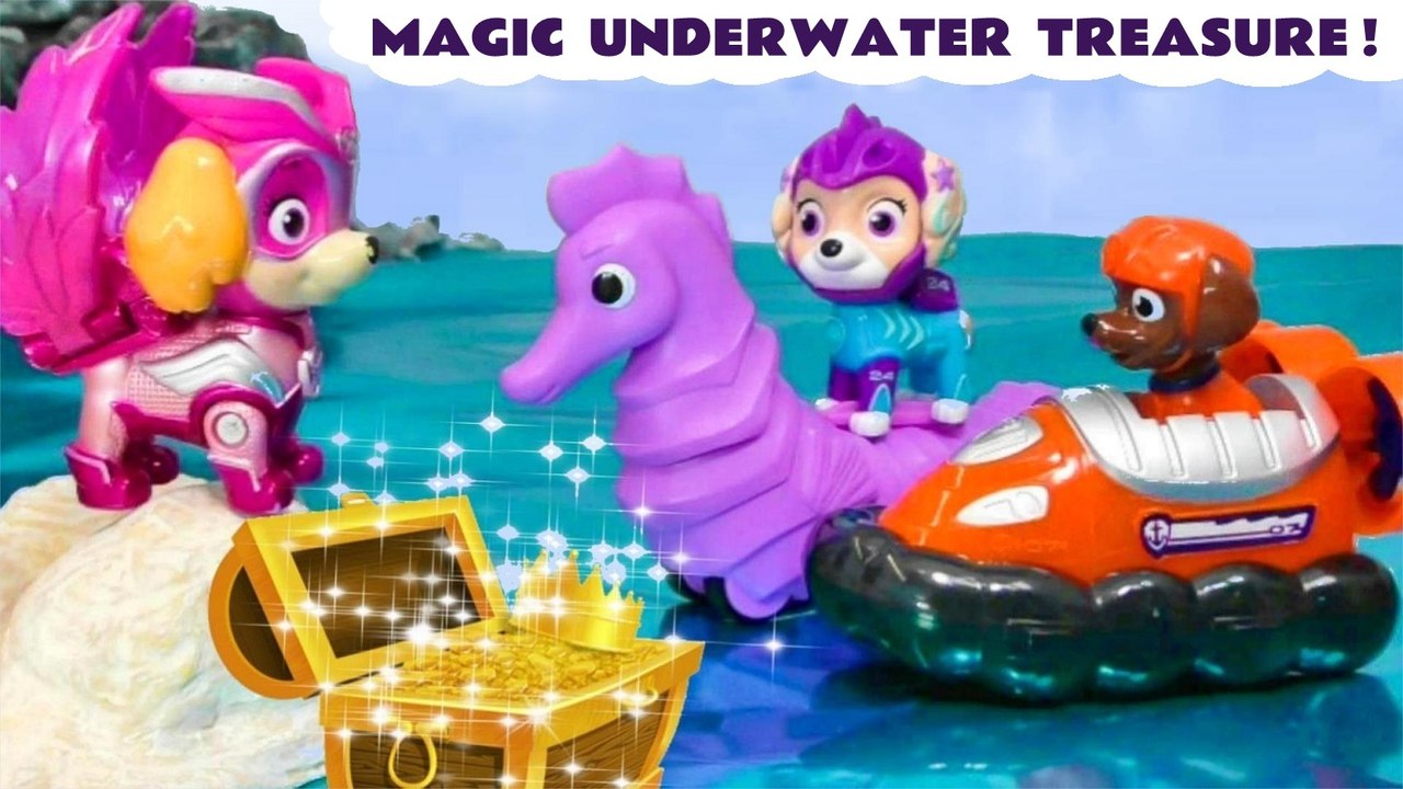 Paw Patrol Skye discovers some magic underwater treasure - Toy Story for Kids
