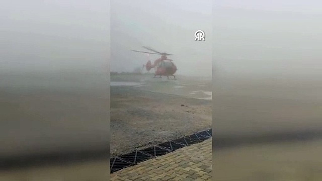 Muğla'da düşen helikopterin kalkış anı kamerada