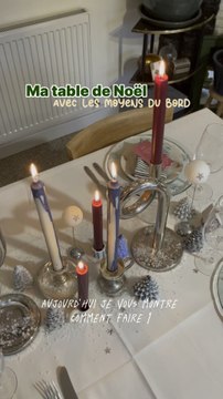 Ma table pour les fêtes de Noël 🎅🏻 Dites moi en commentaire si vous voulez une version pour le Nouvel An 🍾 #tablepourlesfetes #diy #décoration #homedecor #design #noel #table