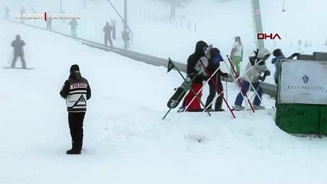 Kartalkaya'da yılbaşı öncesi yoğunluk