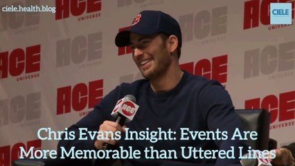 Chris Evans Insight- Events Are More Memorable than Uttered Lines