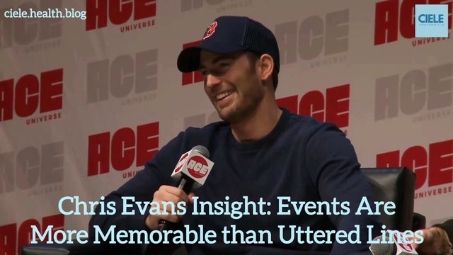 Chris Evans Insight- Events Are More Memorable than Uttered Lines
