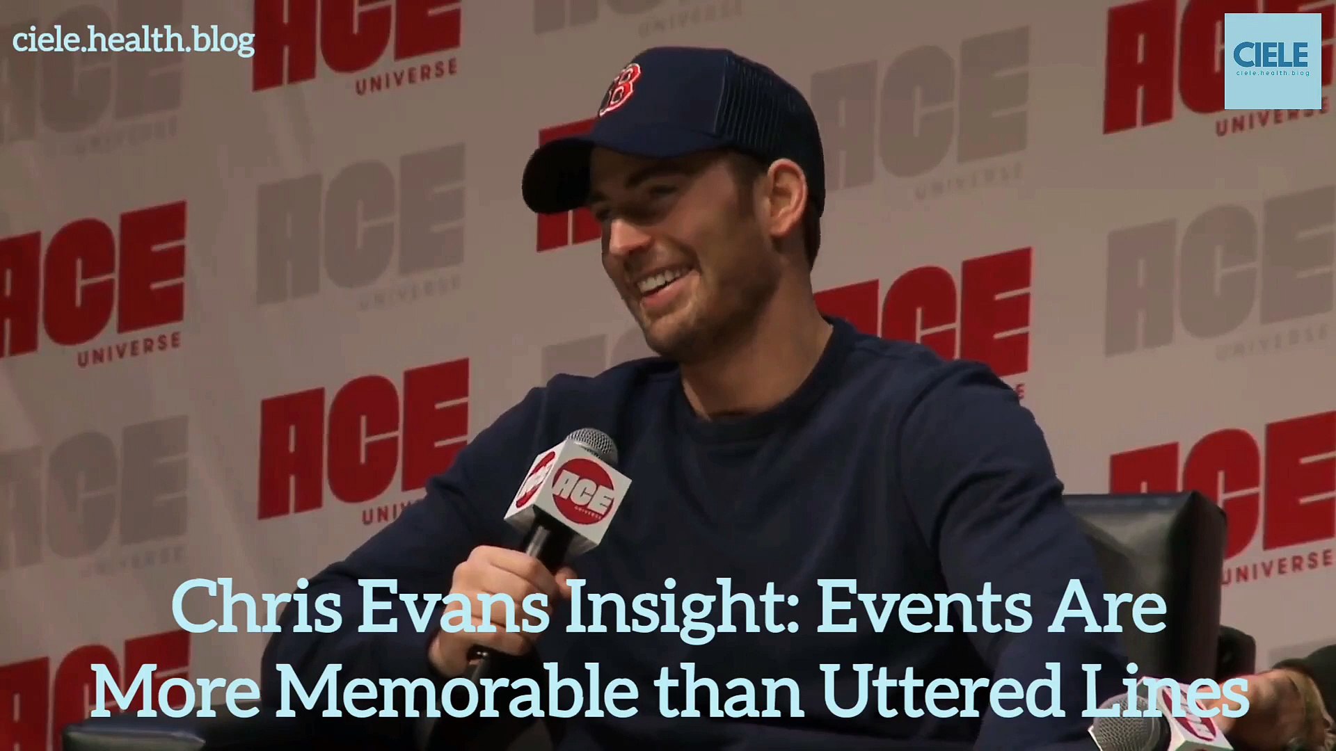 ⁣Chris Evans Insight- Events Are More Memorable than Uttered Lines