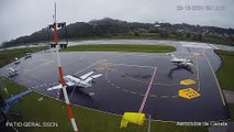 Veja o momento em que o avião se prepara para decolar antes do acidente