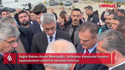 Bakan Memişoğlu, helikopter kazasında hayatını kaybedenlerin ailelerine taziyede bulundu