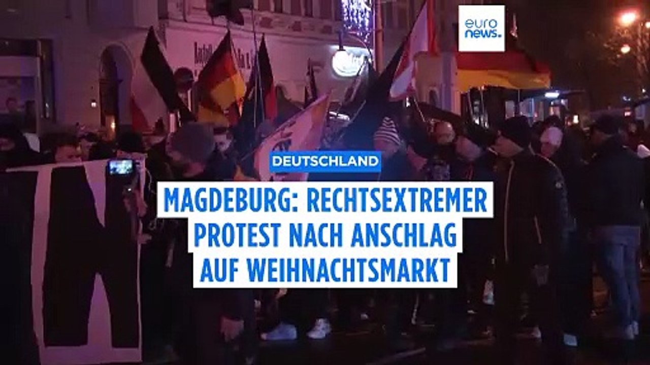 Magdeburg: Rechtsextreme demonstrieren nach Anschlag auf Weihnachtsmarkt