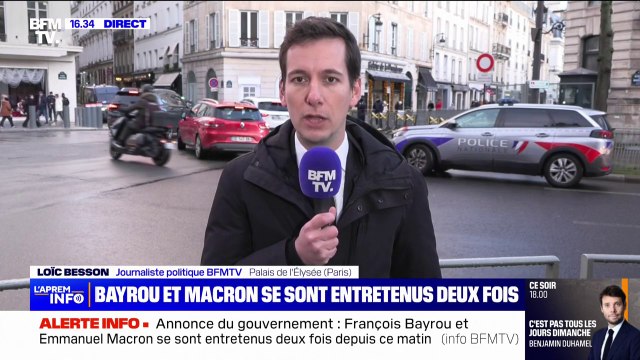 Emmanuel Macron s'est entretenu ce dimanche à deux reprises avec François Bayrou qui procède aux derniers réglages