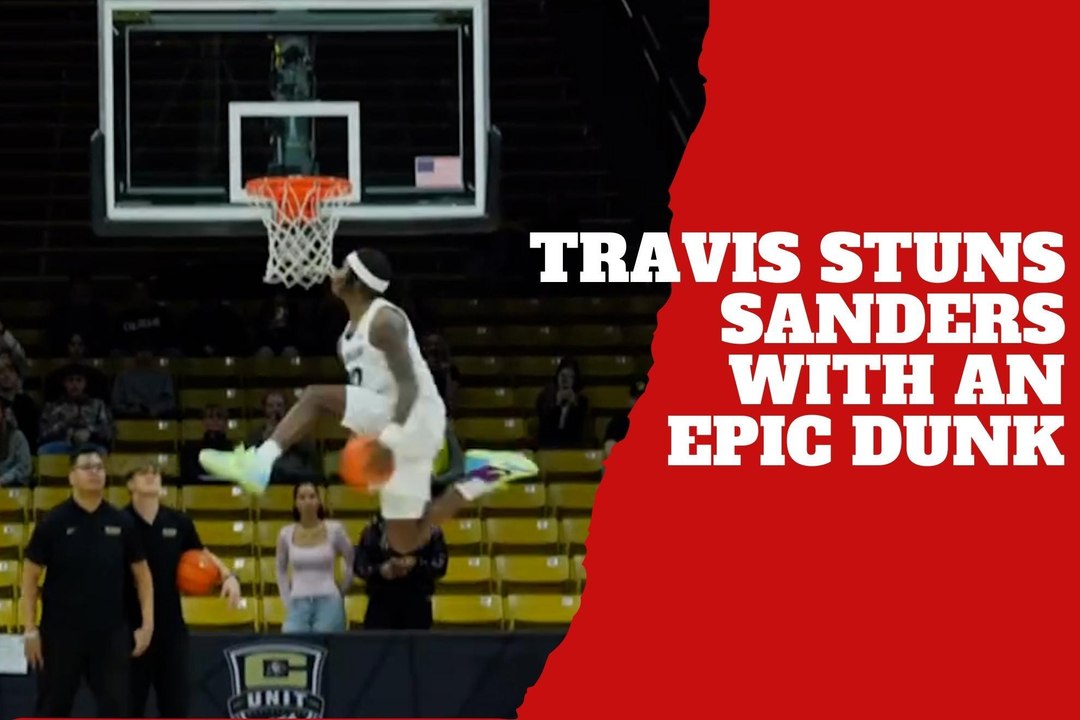 Travis Hunter stuns Shedeur Sanders with a 3-pointer and jaw-dropping dunk no one expected on the basketball court
