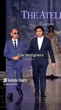 The designers vs their designs❤✨ #ateliercouture #designer #designs #runway #weddingdress