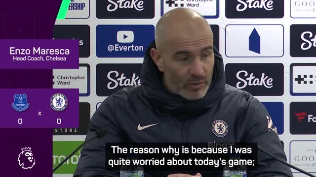 Maresca delighted with goalless draw as Chelsea stifled by Everton