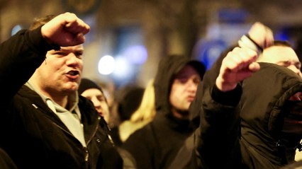 Manifestación de extrema derecha en la localidad que sufrió el atentado en un mercado navideño