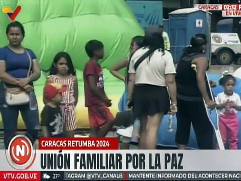 Familias venezolanas disfrutan de las actividades que realiza el Retumba Caracas 2024