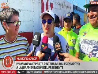 PSUV Nueva Esparta realiza murales en respaldo al Presidente Nicolás Maduro