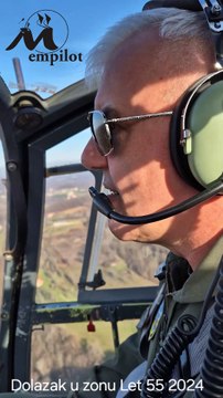 emGAZELA H-45 (SA342) Soko - Dolazak u zonu Turjak LQBK Mahovljani Banja Luka Let 55 S24+ 2024