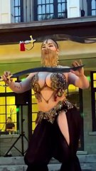 The Martial/ Folkloric Influence: Belly Dance Sword Dance#shorts #shortvideo #clips