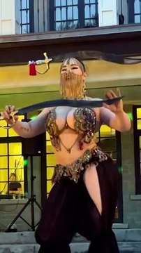 The Martial/ Folkloric Influence: Belly Dance Sword Dance#shorts #shortvideo #clips