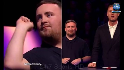 Luke Littler is given a rousing reception for a feat, while Andrew Flintoff hails 'his finest sporting achievement' - as pair shine in the Christmas special of iconic Bullseye TV show