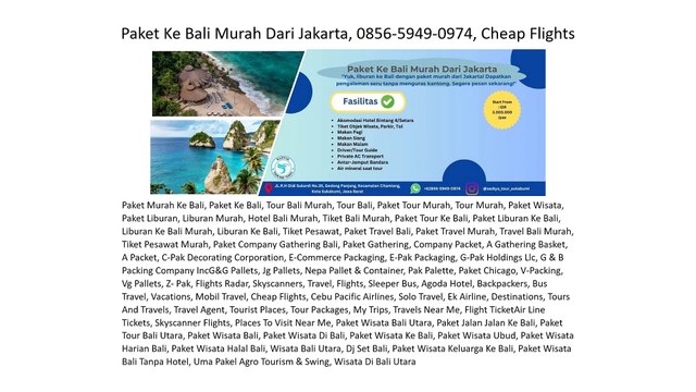 Paket Ke Bali Murah Dari Jakarta, 0856-5949-0974, Cheap Flights