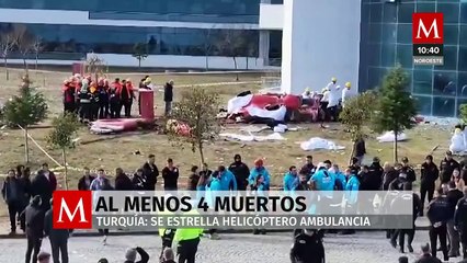 Helicóptero choca contra hospital en Turquía y mueren cuatro personas