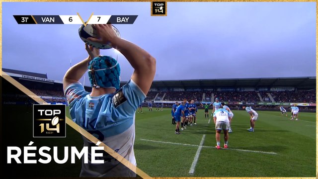 TOP 14 Saison 2024-2025 J12 - Résumé RC Vannes - Aviron Bayonnais