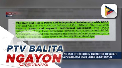 Kasunduan ng CJH Golf Club at BCDA, posibleng maapektuhan sa desisyon ng SC vs. CJHDevCo