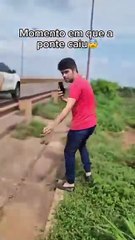 Veja dinâmica completa do desabamento de ponte que liga os estados do MA e TO filmados por vereador