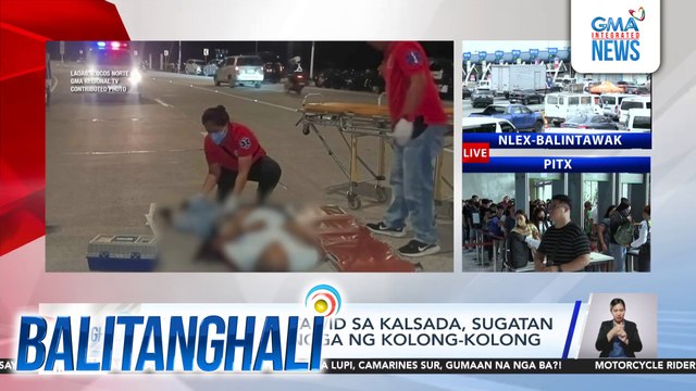 Lalaking tumatawid sa kalsada, sugatan matapos mabangga ng kolong-kolong | Balitanghali