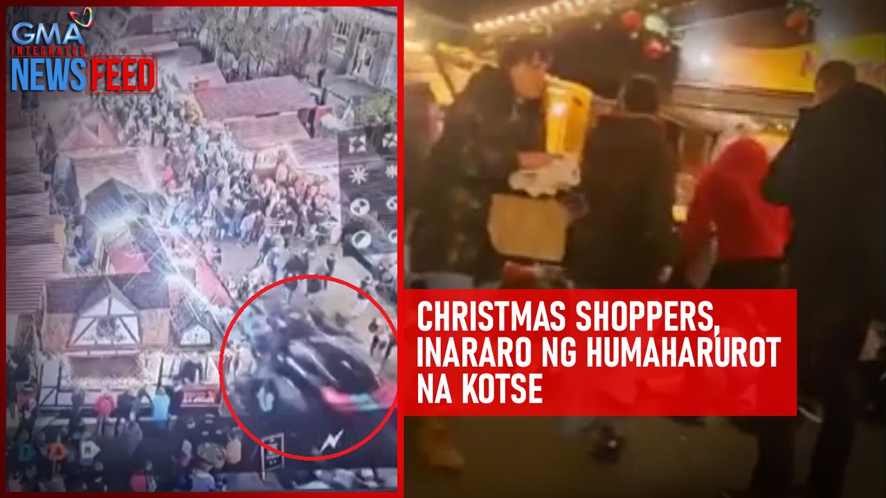 Christmas shoppers, inararo ng humaharurot na kotse | GMA Integrated Newsfeed