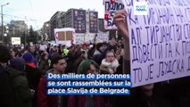 Des dizaines de milliers de Serbes manifestent contre le président Aleksandar Vučić