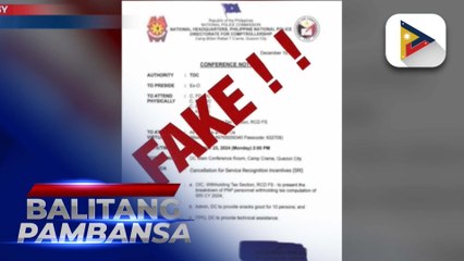 Kumalat na memo na umano’y kinansela ang pamamahagi ng SRI ng mga pulis para sa 2024, fake news ayon sa PNP