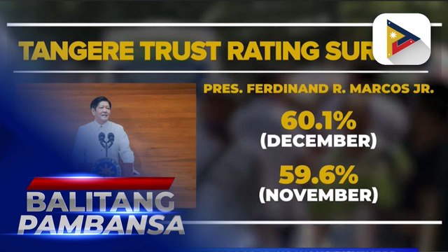 Trust rating ni PBBM ngayong Disyembre, tumaas batay sa latest Tangere survey