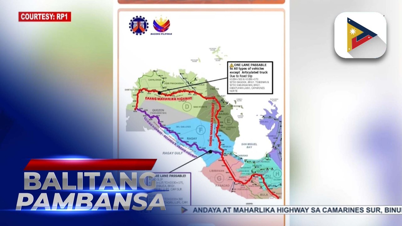 Andaya at Maharlika Highway sa Camarines Sur, binuksan na para maibsan ang mabigat na daloy ng trapiko