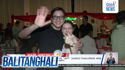 Lead stars ng "Pulang Araw" "Apt" Dance Challenge ang paandar sa Christmas Party | Balitanghali