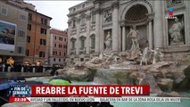 Reabre la Fuente de Trevi