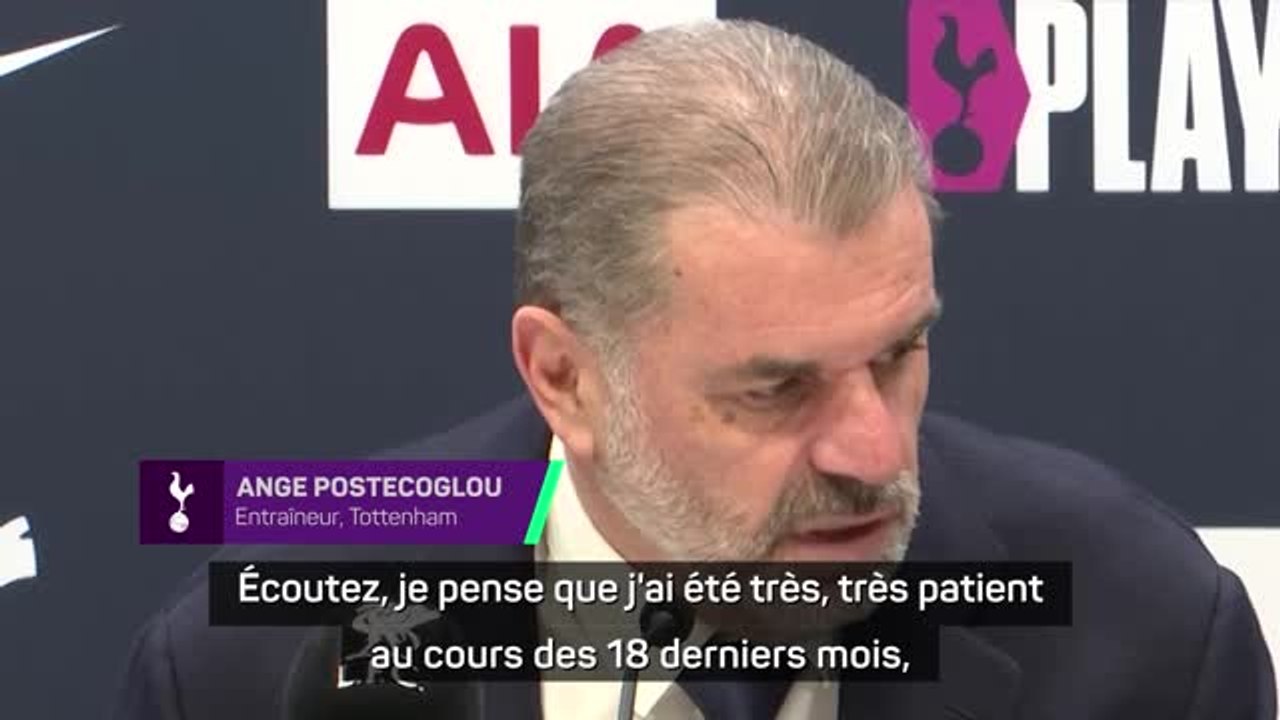 Tottenham - Postecoglou répond à un journaliste : "Écoutez, je pense que j'ai été très, très patient"