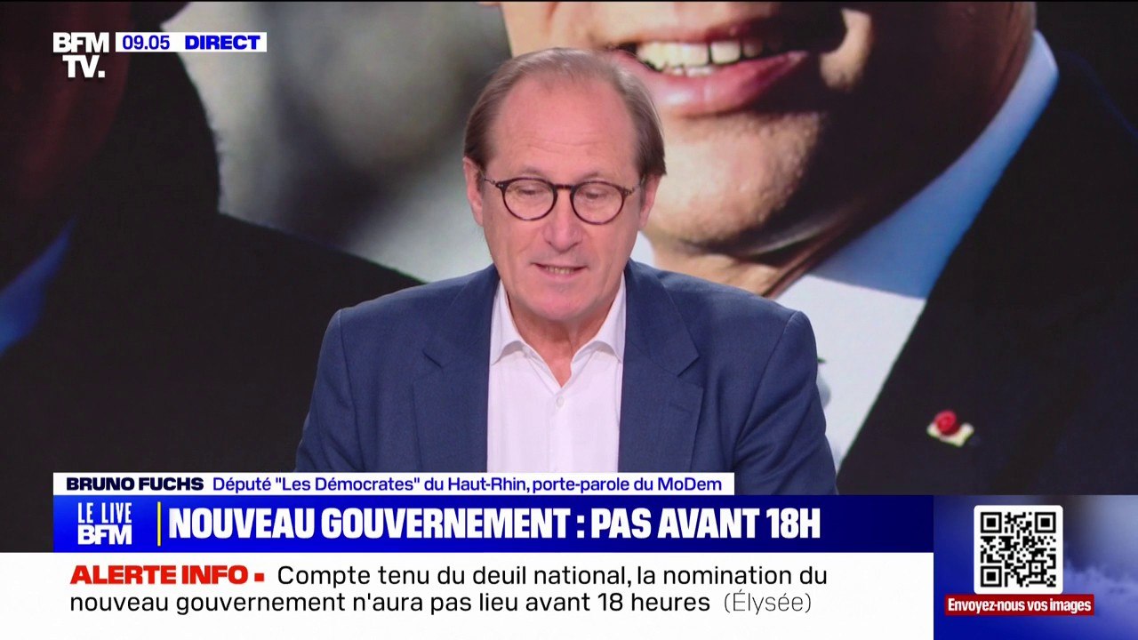 Bruno Fuchs (Les Démocrates), sur le gouvernement Bayrou: "Ça ne bloque pas au niveau du président ou du Premier ministre (...) les exigences des futurs partenaires font que ça se complique"