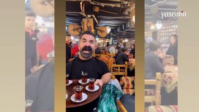 Alpaslan Özmol'un çay servisi yaptığı anlar gündem oldu