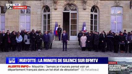 Deuil national pour Mayotte: une minute de silence est observée pour les victimes du cyclone Chido