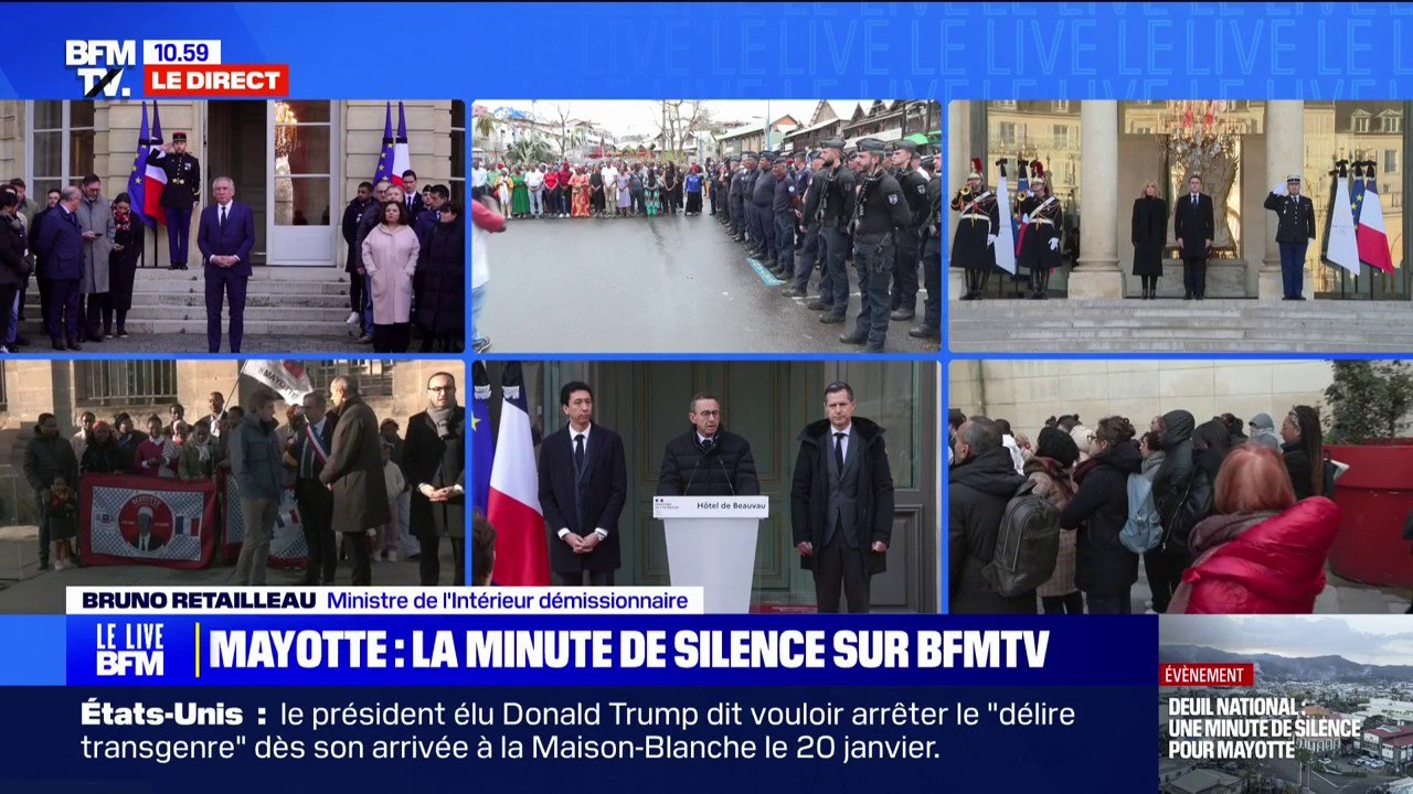 Deuil national à Mayotte: "Plus de 800 pompiers, 300 gendarmes et policiers", ont été déployés, assure Bruno Retailleau
