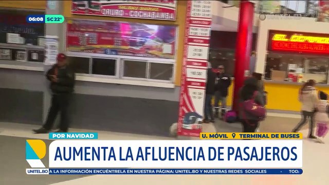 Gran afluencia de pasajeros en la Terminal de Buses de La Paz