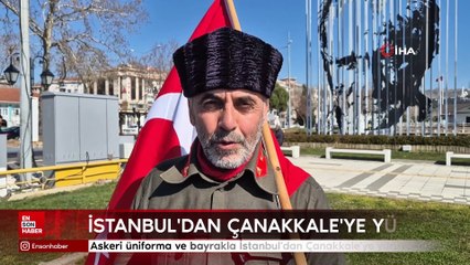 İstanbul'dan Çanakkale'ye yürüyor