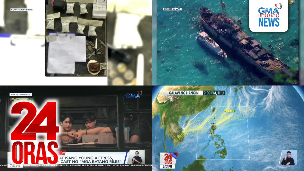 24 Oras: (Part 2) Nagmamaneho nang 'di naka-seatbelt at madilim ang tint, nahulihan ng P2M shabu; Amihan at shear line, posibleng magbalik simula bukas ayon sa PAGASA; Paolo Contis at isang young actress, idadagdag sa cast ng "Mga Batang Riles," atbp.