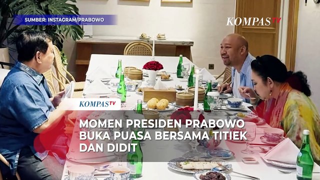 Momen Presiden Prabowo Buka Puasa Hari Kedua Bersama Titiek Soeharto dan Didit