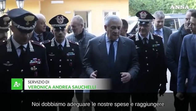 Difesa, Tajani: Necessario raggiungere almeno il 2% del Pil
