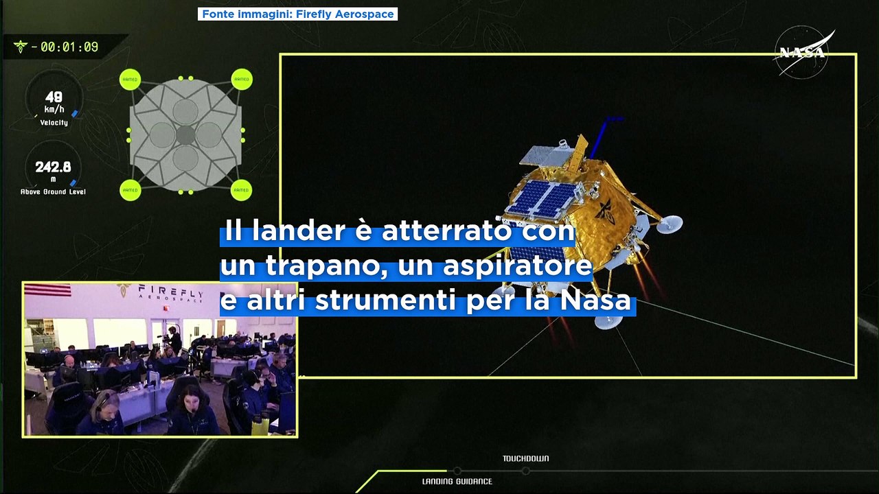 Il lander privato Blue Ghost atterra sulla Luna con gli strumenti di ricerca della Nasa