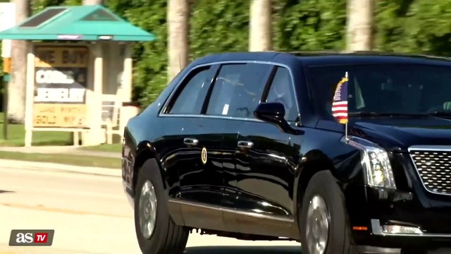 Massive Motorcade Surrounds Trump as He Arrives at West Palm Beach Golf Course