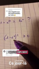 Inégalité avec exponentielles