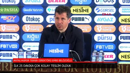 Emre Belözoğlu: İlk 25 dakika çok kolay teslim olduk