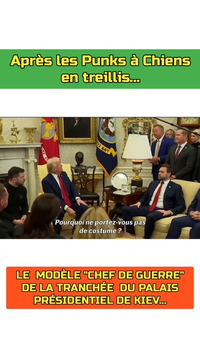 Zelensky : Le treillis ne fait pas le soldat...